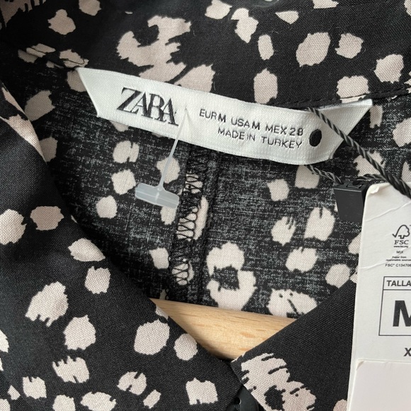 ZARA - The Miranda Dress -  Cheetah Print Button Down Dress Size Medium - Picture 9 of 11